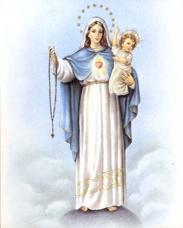 Mary with Holy Rosary 